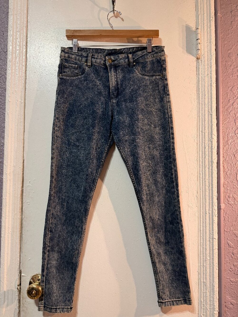 Women’s Acid Wash Stretch Skinny Jeggings Low/Mid Rise size 10